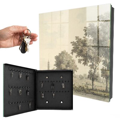 Key cabinet for wall Park with a pagoda