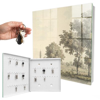 Key cabinet for wall Park with a pagoda