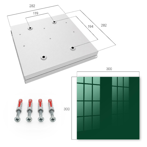 Key cabinet for wall Dark green