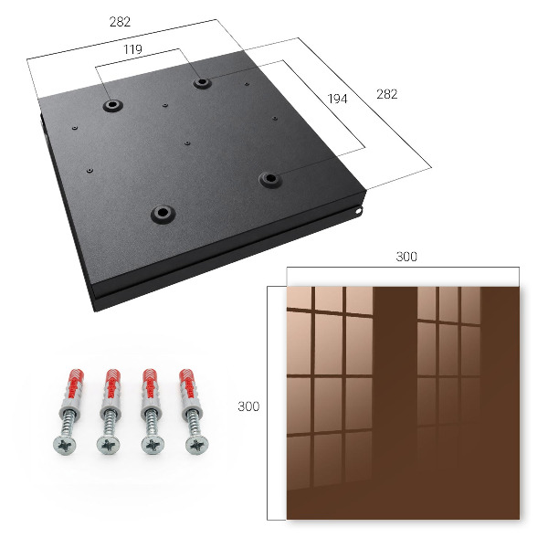 Key cabinet for wall Chestnut brown