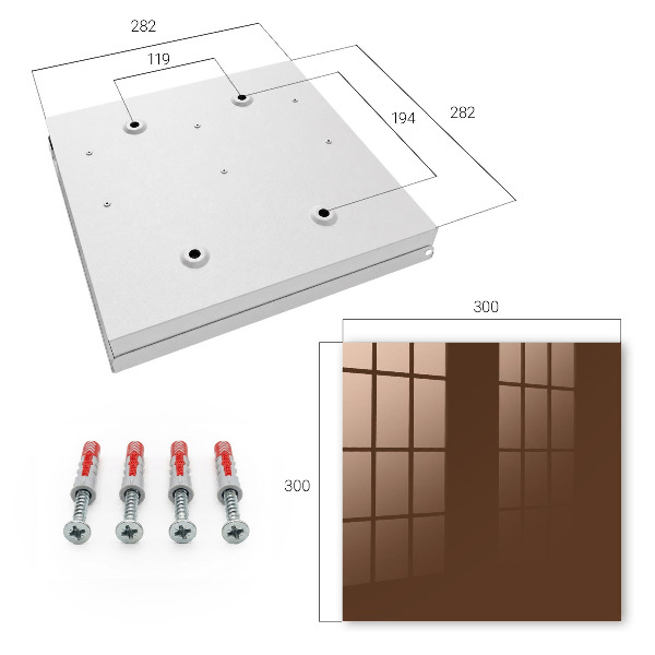 Key cabinet for wall Chestnut brown
