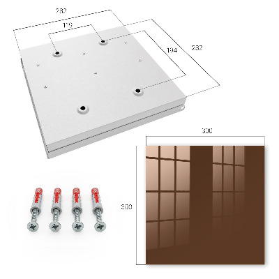 Key cabinet for wall Chestnut brown