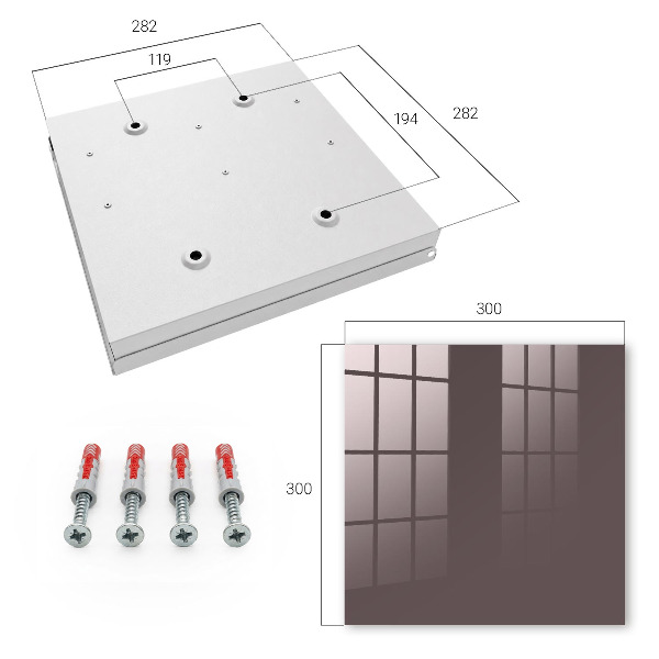 Key cabinet for wall Faded brown