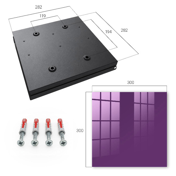 Key storage box Deep purple