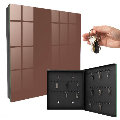 Key storage box Brown color