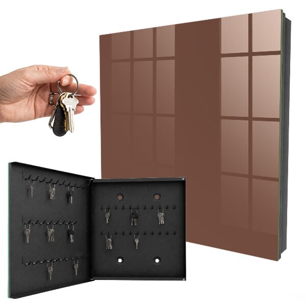 Key storage box Brown color