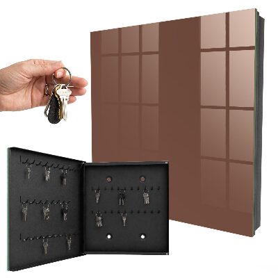 Key storage box Brown color
