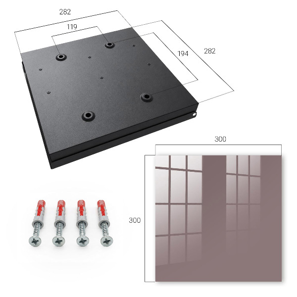 Key cabinet for wall Ash brown