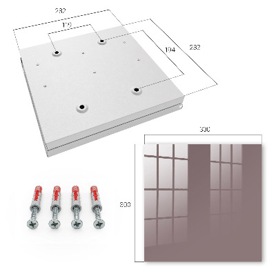Key cabinet for wall Ash brown