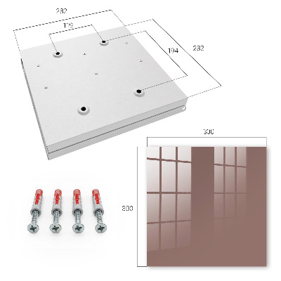 Key cabinet for wall Pastel brown