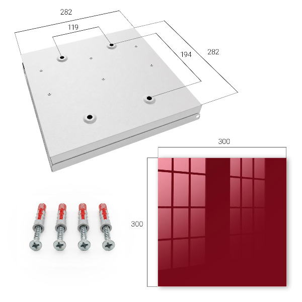Key cabinet for wall Unique Burgundy