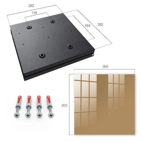 Key storage box Brown color