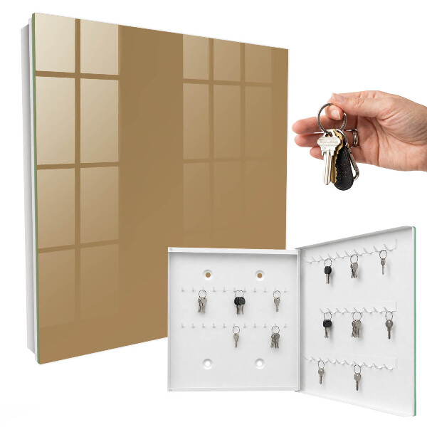 Key storage box Brown color