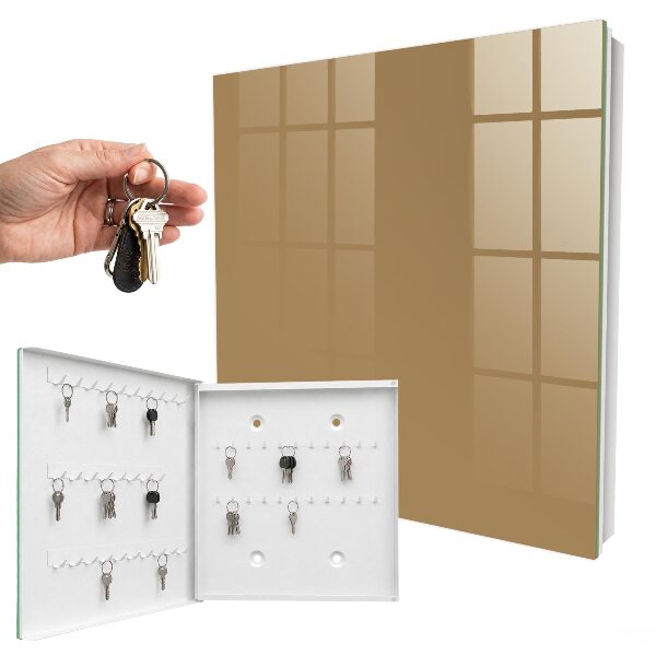 Key storage box Brown color