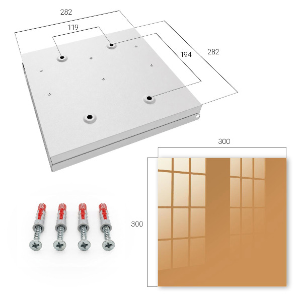 Key cabinet for wall Matte orange