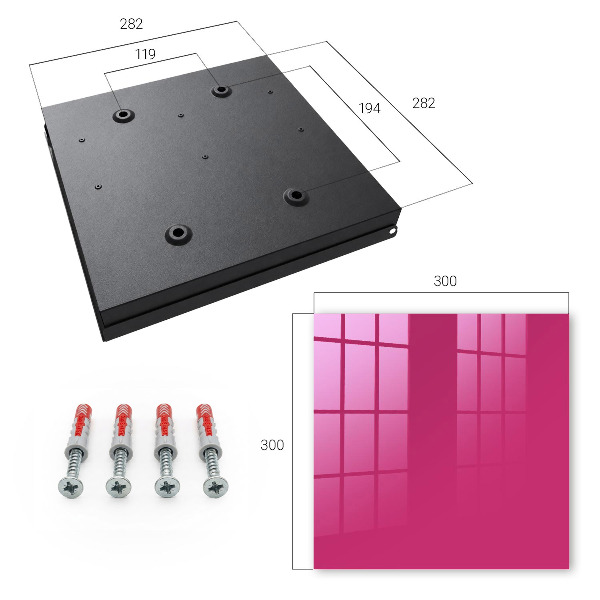 Key cabinet for wall Intense pink