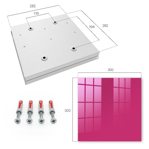 Key cabinet for wall Intense pink