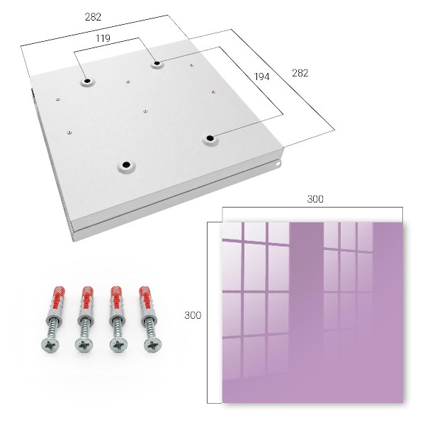 Key cabinet for wall Light purple