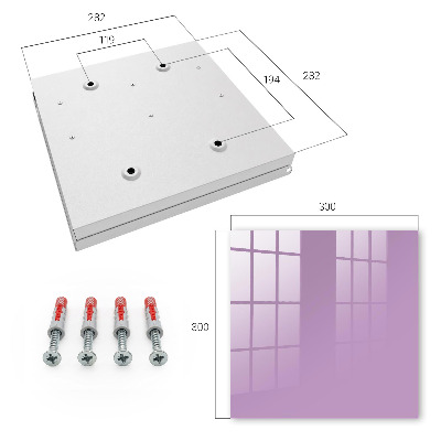 Key cabinet for wall Light purple