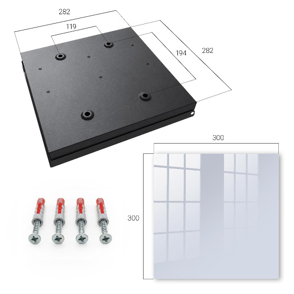 Key storage box Gray-blue