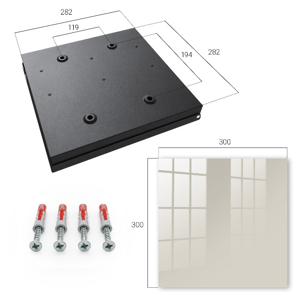 Key cabinet for wall Warm stone