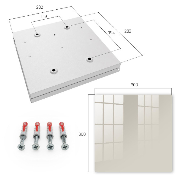Key cabinet for wall Warm stone