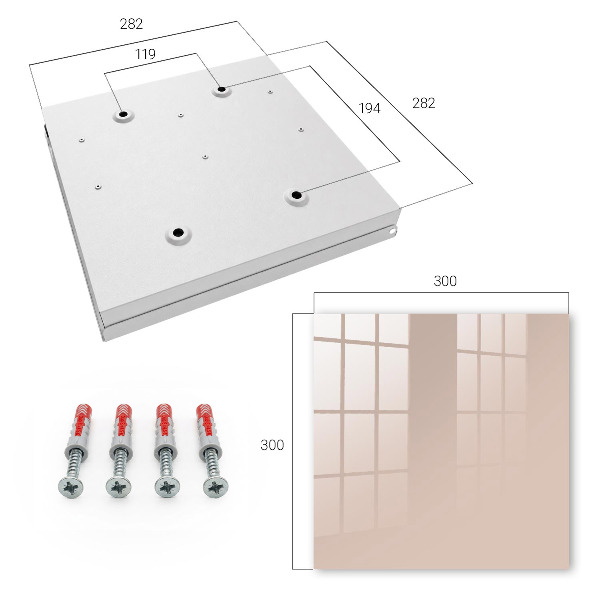 Key storage box Beige-pink