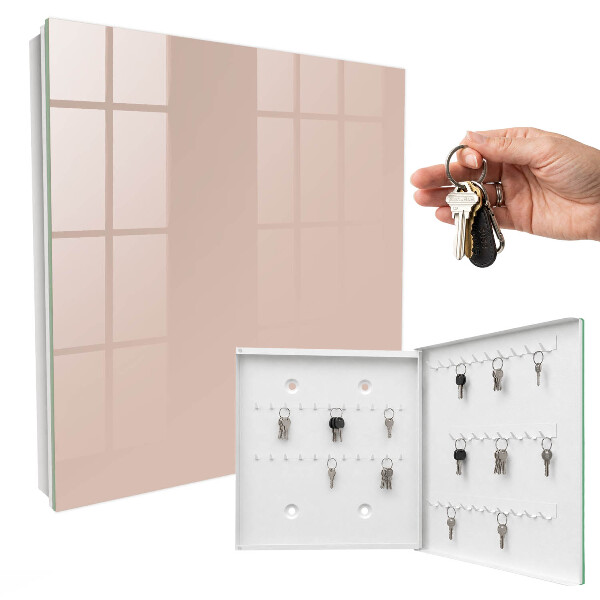 Key storage box Beige-pink