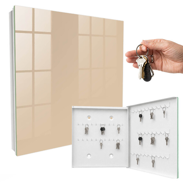 Key storage box Beige-orange