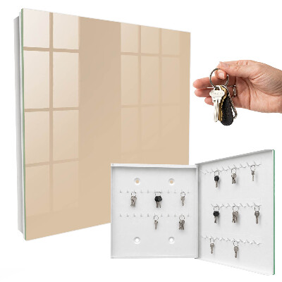 Key storage box Beige-orange
