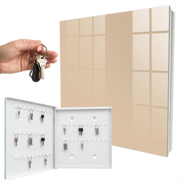 Key storage box Beige-orange
