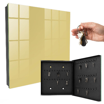 Key cabinet for wall Pastel yellow