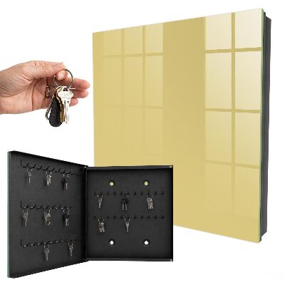 Key cabinet for wall Pastel yellow