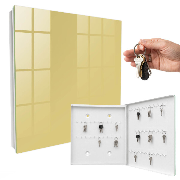 Key cabinet for wall Pastel yellow