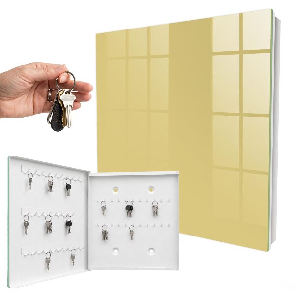 Key cabinet for wall Pastel yellow