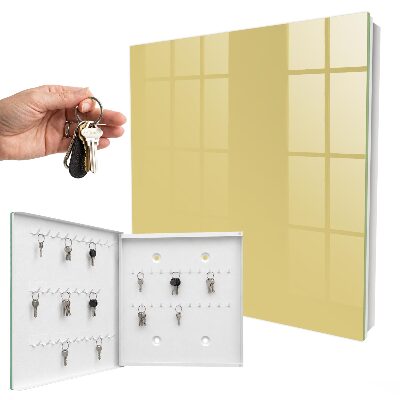 Key cabinet for wall Pastel yellow