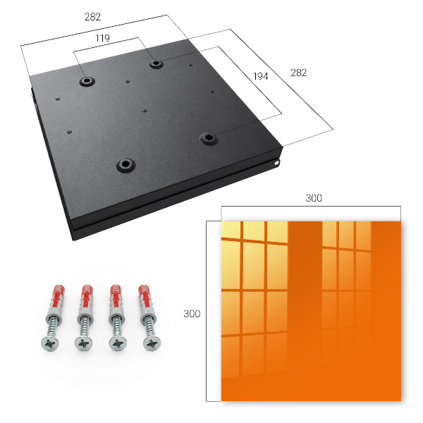 Key cabinet for wall Strong orange