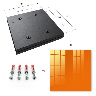Key cabinet for wall Strong orange