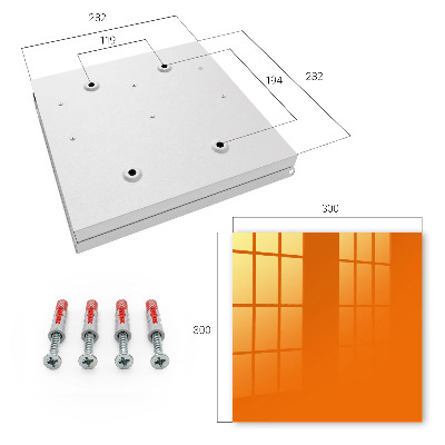 Key cabinet for wall Strong orange