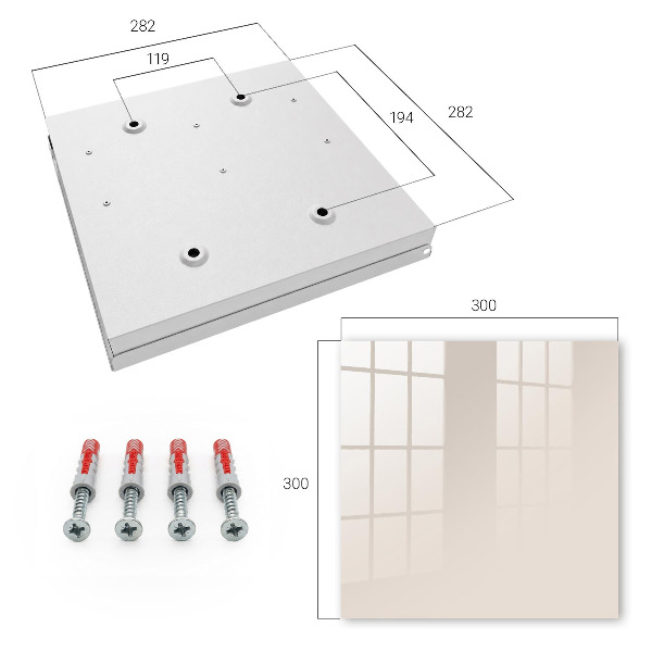 Key cabinet for wall Beige stone
