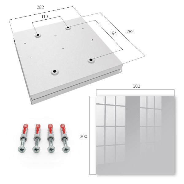 Key storage box Smooth gray