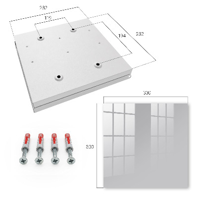 Key storage box Smooth gray