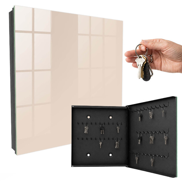 Key cabinet for wall Warm beige