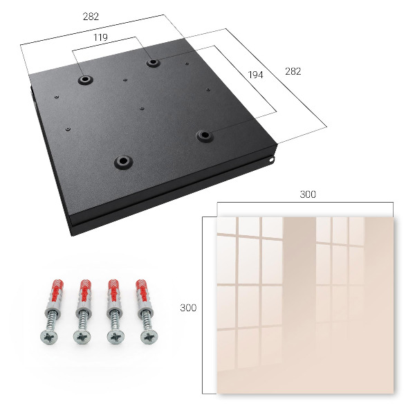 Key cabinet for wall Warm beige