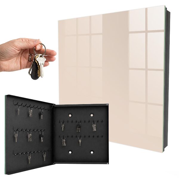 Key cabinet for wall Warm beige