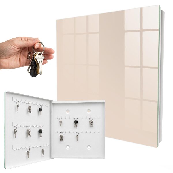 Key cabinet for wall Warm beige