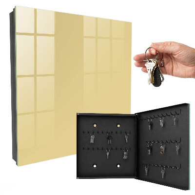 Key storage box Beige-yellow