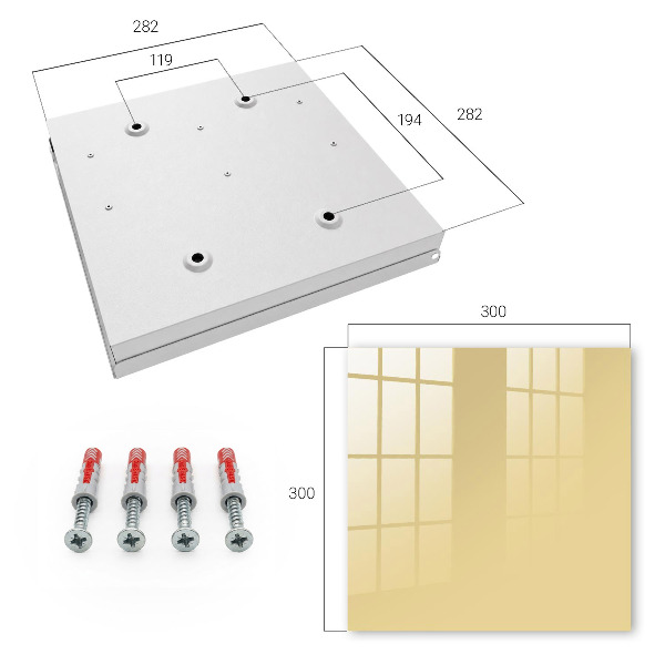 Key storage box Beige-yellow