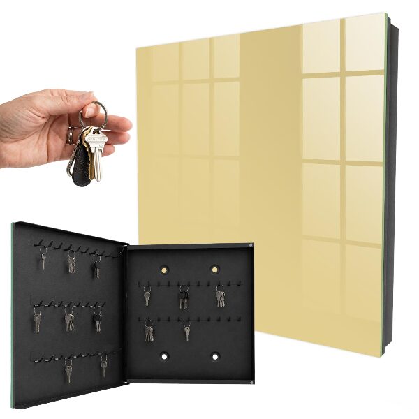 Key storage box Beige-yellow