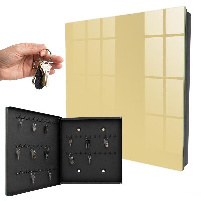 Key storage box Beige-yellow
